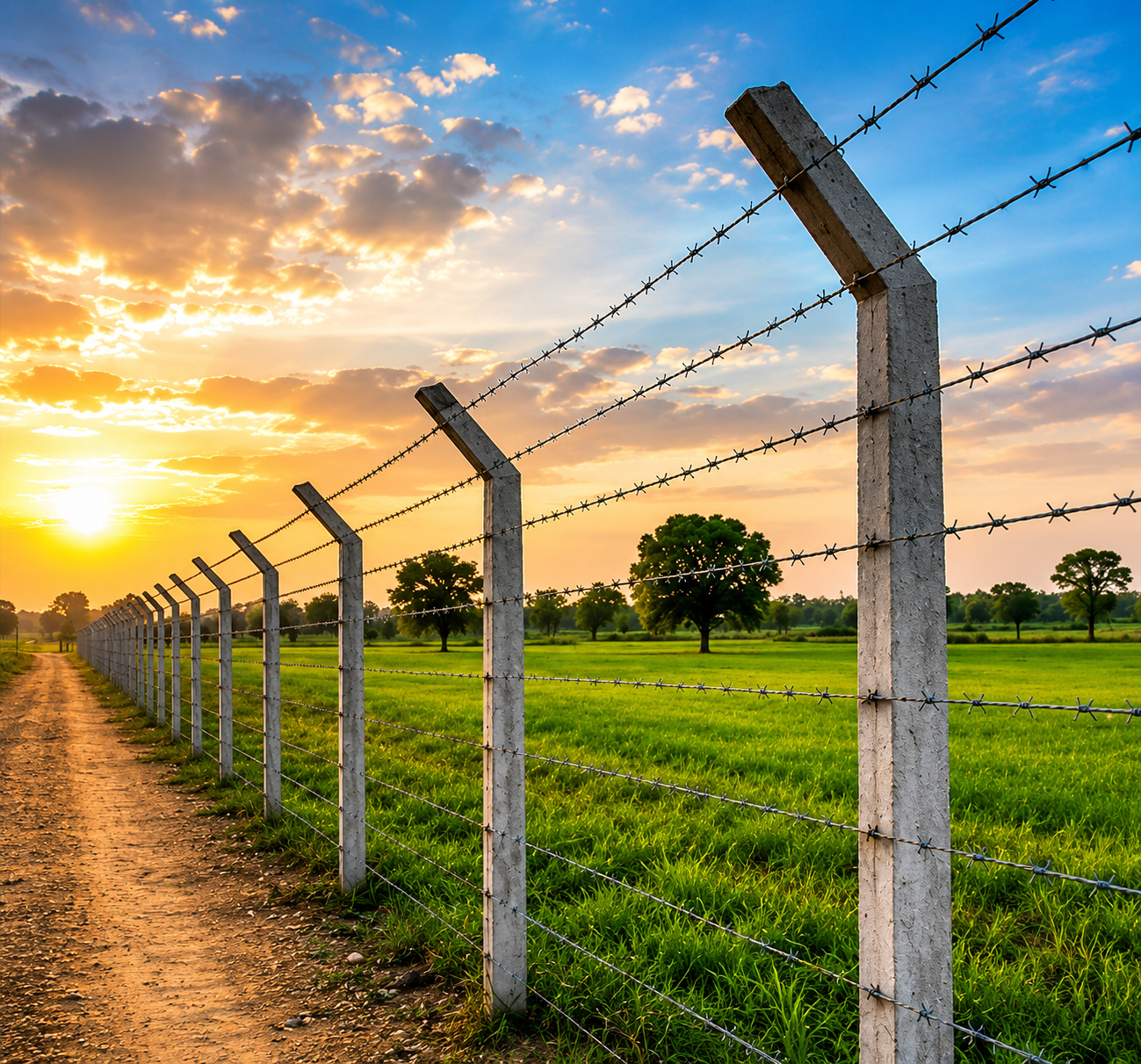 Barbed Wire Fence